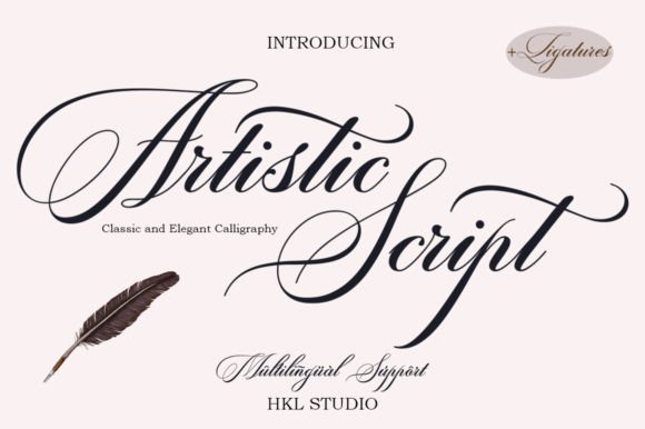 Artistic Script: A Modern Calligraphy Typeface for Elegant Branding