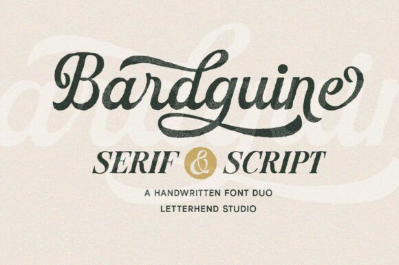 Bardguine: Where Vintage Serif Meets Elegant Script