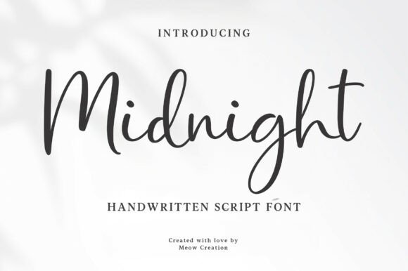 Midnight Script: A Modern Handwritten Font for Authentic Design
