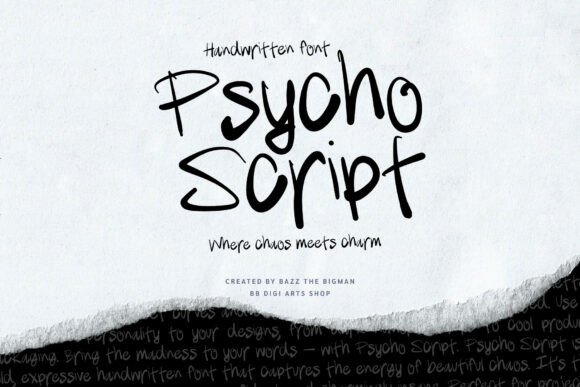Psycho Script: A Handwritten Font for Bold, Authentic Design