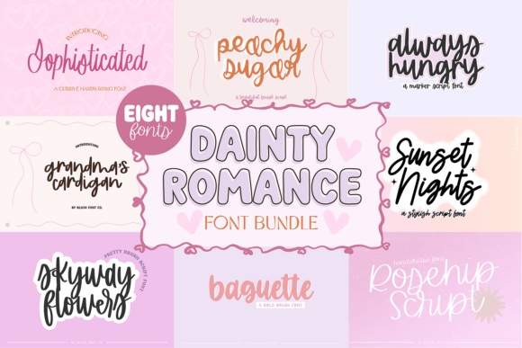 The Dainty Romance Script Bundle: A Creative Toolkit for Elegant Design
