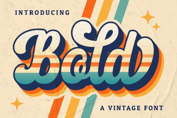 Unleash Vintage Charm with Bold Script
