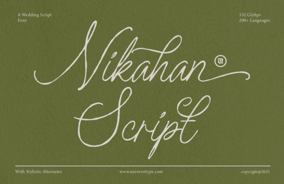 UT Nikahan Script: The Romantic Calligraphy Font for Your Wedding